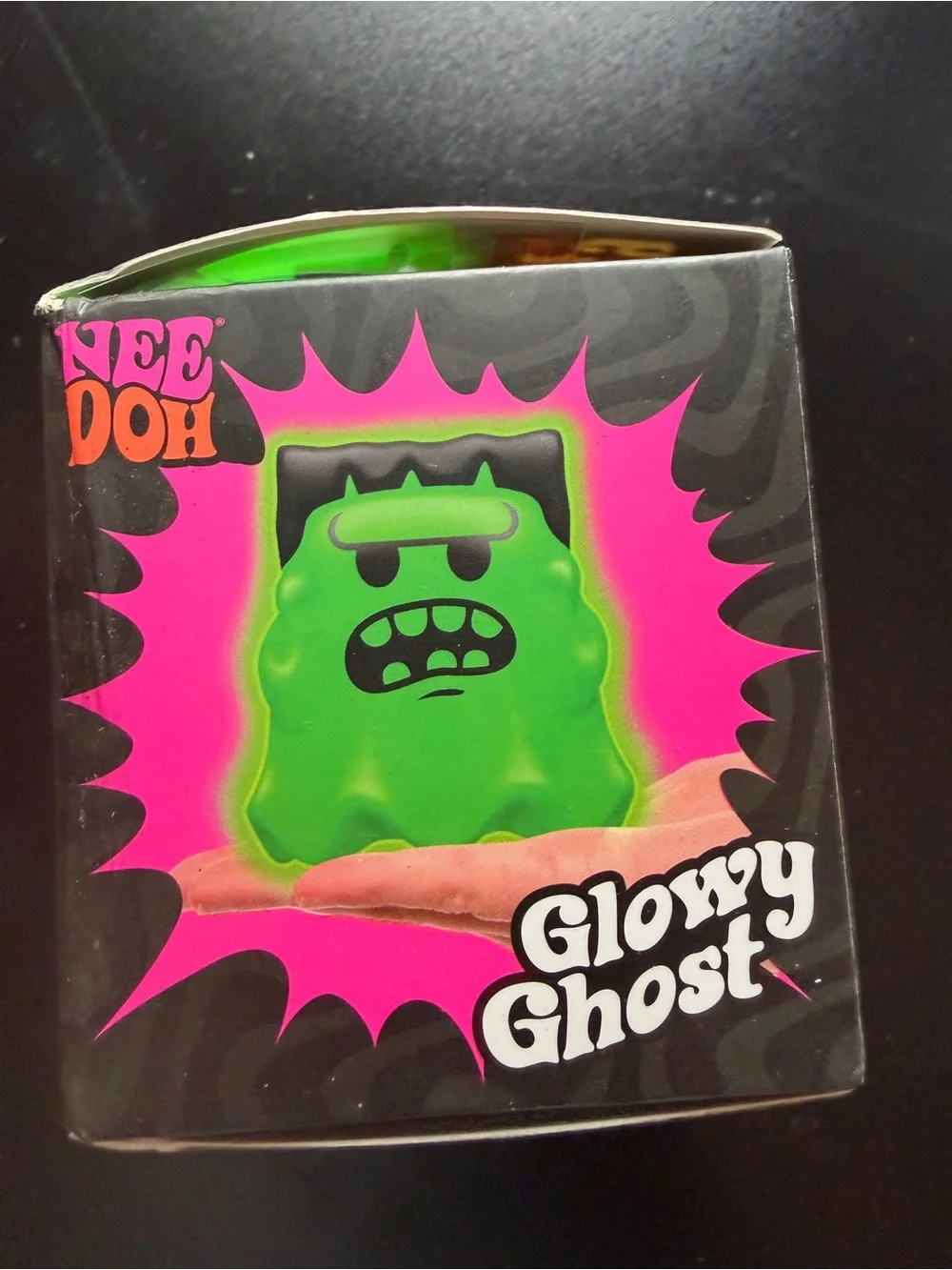 New Nee Doh Halloween Glowy Ghost Green Squishy Toy Glow in Dark Squeeze 3+